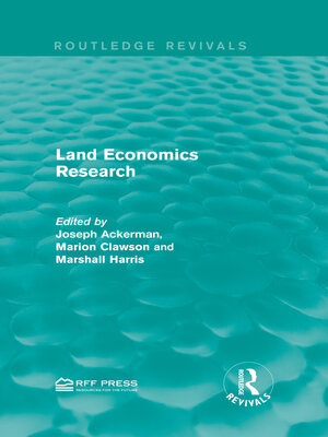 cover image of Land Economics Research